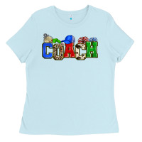 Baby Blue coach Ladies Tee - Zillion Design Studio