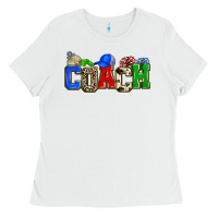 White coach Ladies Tee - Zillion Design Studio