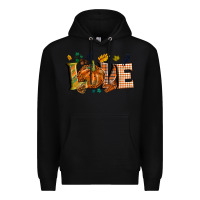Black Fall love Premium Hoodie - NancyCooperArtShop