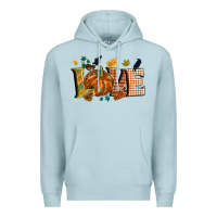 Blue Mist Fall love Premium Hoodie - NancyCooperArtShop