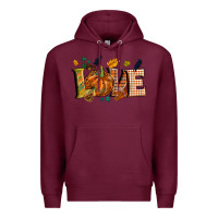 Burgundy Fall love Premium Hoodie - NancyCooperArtShop