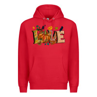 Red Fall love Premium Hoodie - NancyCooperArtShop