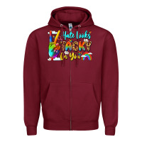 Burgundy hate looks tacky on you Zipper Hoodie - LillyAllenDesigns