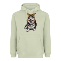 Matcha alaskan husky with bandeau Heavyweight Hoodie - texasbilliewilder