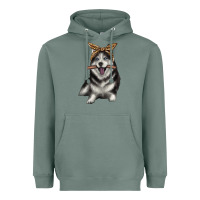 Sage alaskan husky with bandeau Heavyweight Hoodie - texasbilliewilder