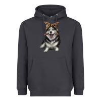 Alaskan Husky With Bandeau Heavyweight Hoodie | Teevron