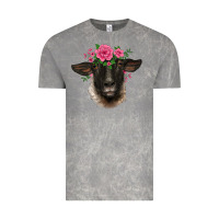 Cloud Rock suffolk ewe sheep with floral headdress Vintage Tee - BarkalooDesign