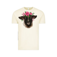 Vintage Arctic suffolk ewe sheep with floral headdress Vintage Tee - BarkalooDesign