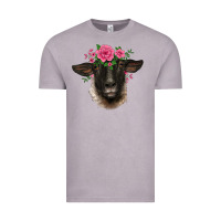 Vintage Zinc suffolk ewe sheep with floral headdress Vintage Tee - BarkalooDesign
