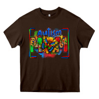 Chocolate Brown autism mom Heavy Core Tee - Zillion Design Studio