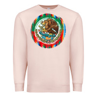 Pale Pink Mexico Coat of Arms Premium Sweatshirt - texasbilliewilder