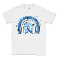 White in april wear blue autism awareness Classic Tee - MaliasSmallBusiness