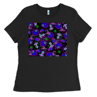 Black Halloween Ladies Tee - texasbilliewilder