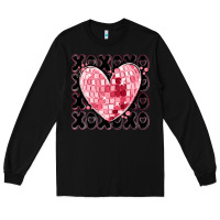 Black xoxo heart valentine's day Long Sleeve Tee - MaliasSmallBusiness