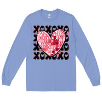 Colony Blue xoxo heart valentine's day Long Sleeve Tee - MaliasSmallBusiness