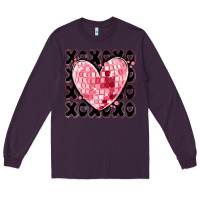 Plum xoxo heart valentine's day Long Sleeve Tee - MaliasSmallBusiness