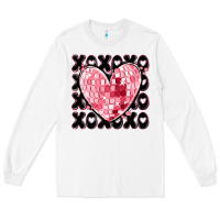 White xoxo heart valentine's day Long Sleeve Tee - MaliasSmallBusiness