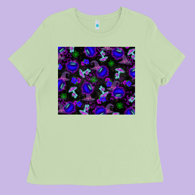 Halloween Ladies Tee Designed By Texasbilliewilder
