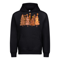 Black melanin christmas trees with lights Urban Hoodie - FaDigitalArtStudio
