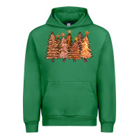 Emerald melanin christmas trees with lights Urban Hoodie - FaDigitalArtStudio
