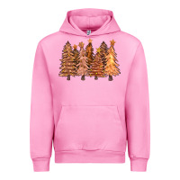 Fuchsia Pink melanin christmas trees with lights Urban Hoodie - FaDigitalArtStudio