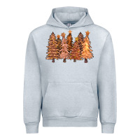 Heather Grey melanin christmas trees with lights Urban Hoodie - FaDigitalArtStudio