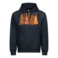 Navy melanin christmas trees with lights Urban Hoodie - FaDigitalArtStudio