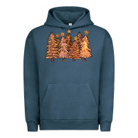 Pigment Midnight Navy melanin christmas trees with lights Urban Hoodie - FaDigitalArtStudio