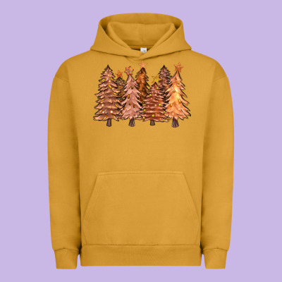 Melanin Christmas Trees With Lights Urban Hoodie Designed By Fadigitalartstudio