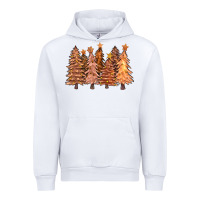 White melanin christmas trees with lights Urban Hoodie - FaDigitalArtStudio