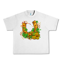 Lunar Rock horseshoe with shamrocks and coin Urban Heavy Tee - AdoDesignShop