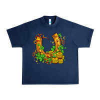 Navy horseshoe with shamrocks and coin Urban Heavy Tee - AdoDesignShop