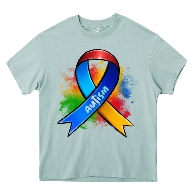 Autism Ribbon Heavy Core Tee by Zillion Design Studio | Teevron