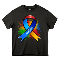 Asphalt autism ribbon Heavy Core Tee - Zillion Design Studio