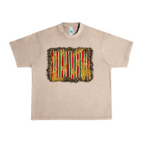 French Oak christmas reindeers leopard background Urban Heavy Tee - BarkalooDesign