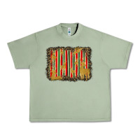 Oil Green christmas reindeers leopard background Urban Heavy Tee - BarkalooDesign