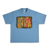 Pebble Blue christmas reindeers leopard background Urban Heavy Tee - BarkalooDesign