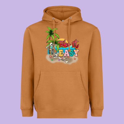 Take It Easy Heavyweight Hoodie Designed By Nancycooperartshop