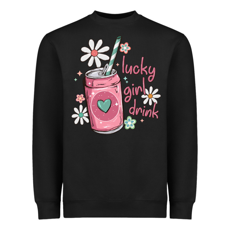 Lucky Girl Drink Heavyweight Sweatshirt by MaliasSmallBusiness | Teevron