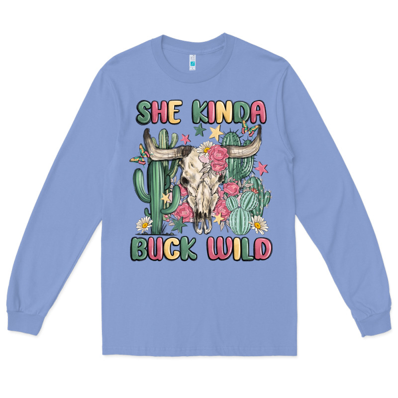 She Kinda Buck Wild Long Sleeve Tee by MaliasSmallBusiness | Teevron