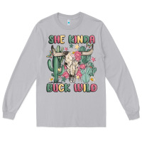 Moon Dust she kinda buck wild Long Sleeve Tee - MaliasSmallBusiness