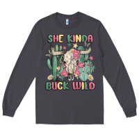 Smoke she kinda buck wild Long Sleeve Tee - MaliasSmallBusiness