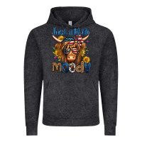 Vintage Black just a little moody 4th of july long haired cow Vintage Hoodie - Jasminsmagicworld