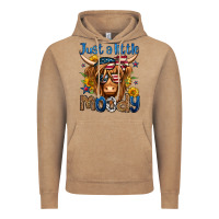 Just A Little Moody 4th Of July Long Haired Cow Vintage Hoodie | Teevron
