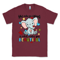 Burgundy what makes you different is what makes you beautif Classic Tee - MaliasSmallBusiness