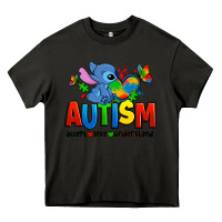 Asphalt autism stitch accept love understand Heavy Core Tee - Zillion Design Studio