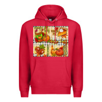 Cardinal Hello Fall pumpkins Premium Hoodie - NancyCooperArtShop