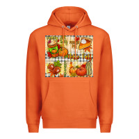 Carrot Hello Fall pumpkins Premium Hoodie - NancyCooperArtShop