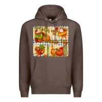 Coffee Hello Fall pumpkins Premium Hoodie - NancyCooperArtShop