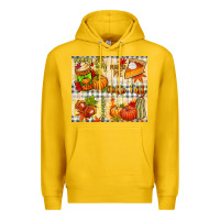 Lemon Hello Fall pumpkins Premium Hoodie - NancyCooperArtShop